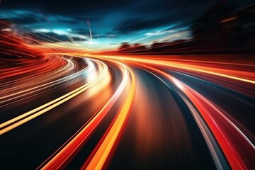 abstract speed car lights in motion
