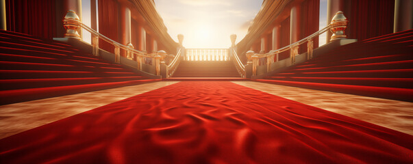 red carpet in night