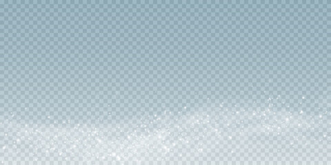  Cold winter wind, with snowstorm. On a transparent background. Christmas cold snow effect.