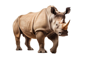 Isolated Rhinoceros on Transparent Background, PNG, Generative Ai