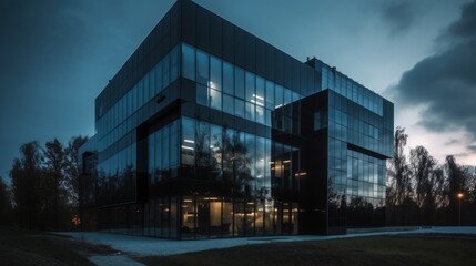 Obraz premium A sleek and modern office building AI generated illustration