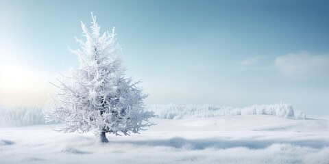 Winter Wonderland  Enchanting Spruce Branches with Snow Drifts and Festive Lights, Generative AI