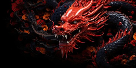 Stunning Dragon Year background commemorating the vibrant traditions and symbolism of the Chinese zodiac