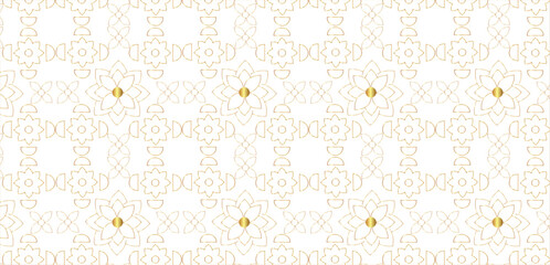 Arabic vector seamless damask pattern design. Ornamental repetitive design for wallpapers, wedding invitations, curtains, upholstery, bedding, packaging. - obrazy, fototapety, plakaty
