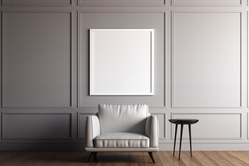 Mockup frame in  living room interior