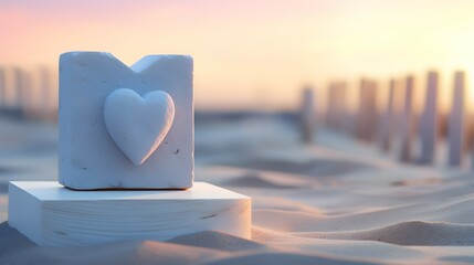 Serenade of Stones: Violet Sunset Illuminating Love