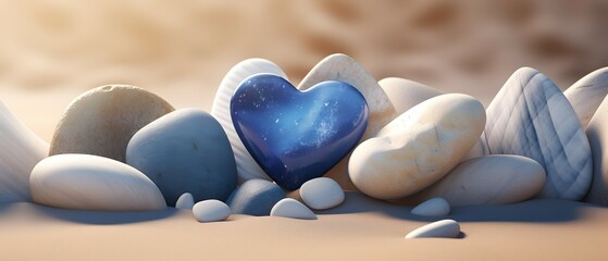 Eternal Bonds: Heart Stones Forming a Symbol of True Love