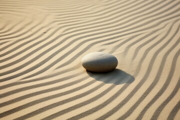 Fototapeta na wymiar Serenity Sculpture: Capturing Mental Calm with Sand and Stone