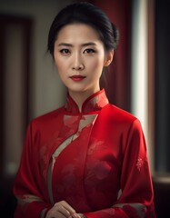 Young Beautiful Chinese Woman  Portrait AI Photography 3