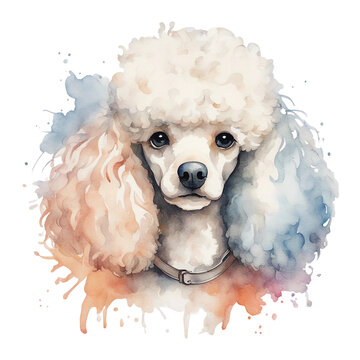 watercolour poodle