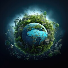 Obraz na płótnie Canvas Save planet concept, Invest in our planet, Ecology concept, World environment day background