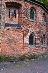 Fototapeta na wymiar Detailed view of the facade of the St. Nicholas Chapel in Valkshof in Nijmegen/NL