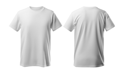 White blank t-shirt mockup transparent PNG