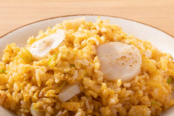 ホタテ　チャーハン