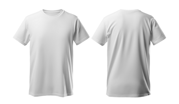 White blank t-shirt mockup transparent PNG