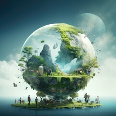 Save planet concept, Invest in our planet, Ecology concept, World environment day background