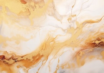 Fototapeta premium Liquid marble design abstract painting background with gold splash texture