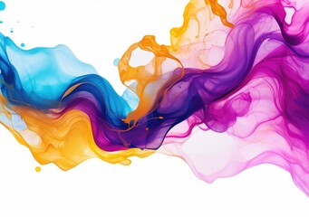 Obraz premium Transparent creativity. Abstract artwork. Trendy wallpaper. Ink colors are amazingly bright, luminous, translucent, free flowing, and dry quickly.