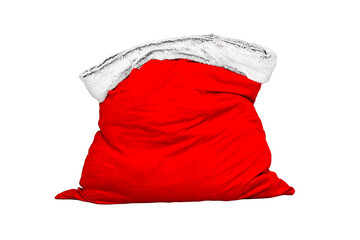 Red Santa bag isolated
