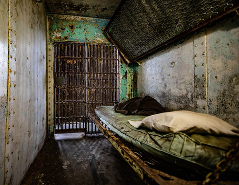 Interior of a prison cell.