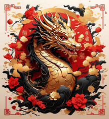 Chinese New Year Background Highly Detailed