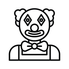 Clown icon vector on trendy design