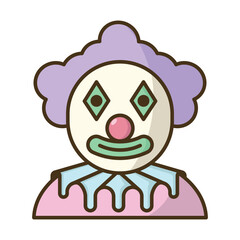 Clown icon vector on trendy design