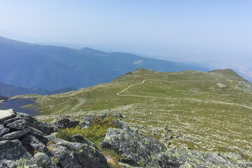 Fototapeta na wymiar Amazing Summer Landscape of Rila Mountain near Kalin peak, Bulgaria