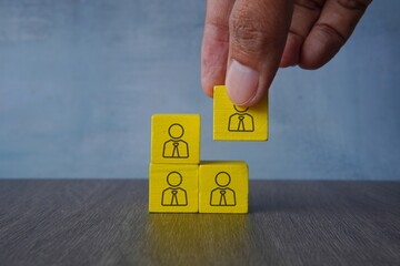 New member or new employee join social group, team or company. Hiring, fill a vacancy concept