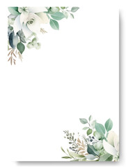 White jasmine floral decoration flyers postcards vintage style vector illustration design