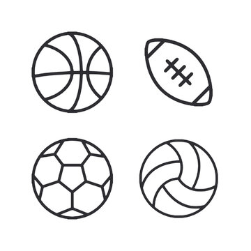 vector illustration set of balls