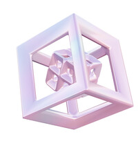3d render of chrome shape y2k inspired 
