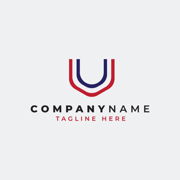Letter U or UU vector monogram logo design and iconic symbol