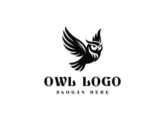 Obraz premium Flying Owl Logo