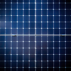 Close-up of solar panel surface with solar cells. Photovoltaic technology for sustainability, renewable and clean energy, and a sustainable planet, leading the energy transition