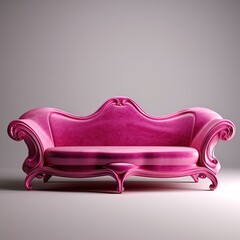 Współczesna elegancka różowa sofa