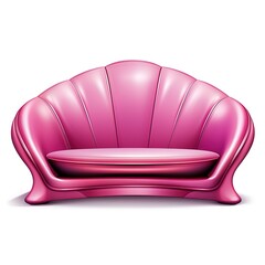 Współczesna elegancka różowa sofa - obrazy, fototapety, plakaty