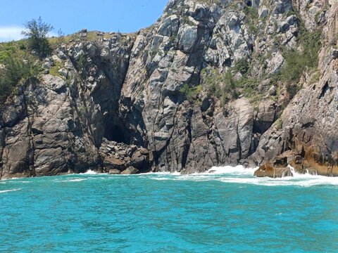 Meteor hole on Lighthouse Island in Arraial do Cabo, Rio de Janeiro, Brazil