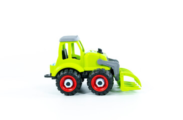 Children's toy green tractor