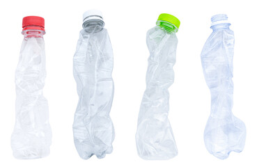 Collection set compressed plastic bottle