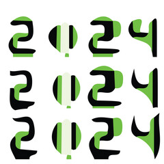 numbers made of leaves