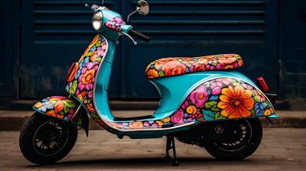 Foto op Canvas A colorful scooter © Hassan
