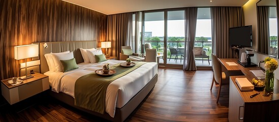 luxury hotel room, Comfort bedroom in luxury style