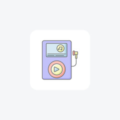 music, melody, rhythm, beats,  icon  isolated on white background vector illustration Pixel perfect

