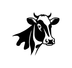 Cow Vector illustration. Stylized Vector Symbol Cow. Holstein Cow.