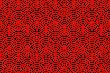 Chinese background Wave seamless pattern