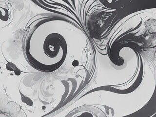 Abstract ink background, with curlicues.