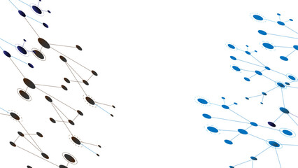 Abstract Blue Technology Background, Circles and lines, Tepox Background process Computer network, scenery.