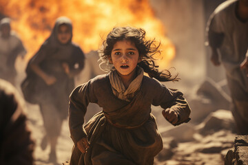 Generative ai picture of people fighting for peace