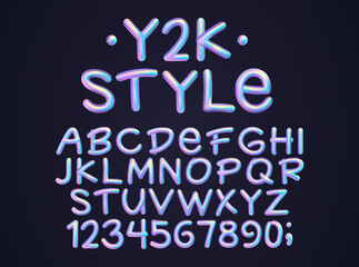 3D font in y2k.